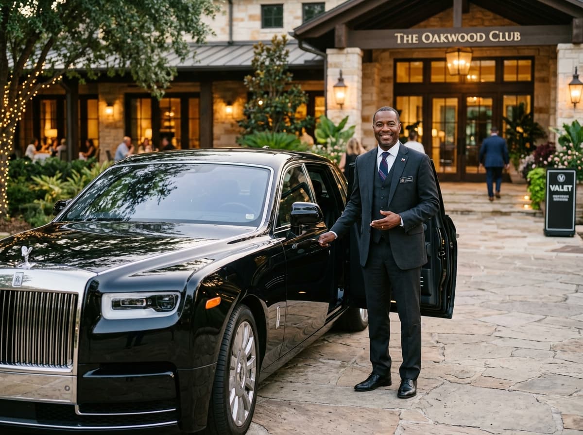 Professional chauffeur providing executive transportation in Texas